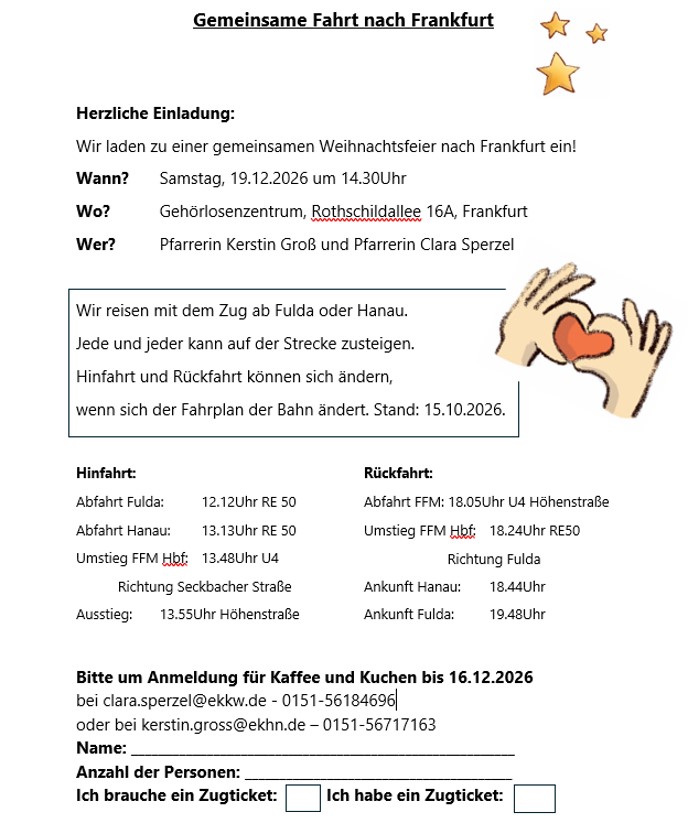 Weihnachtsfahrt 2026